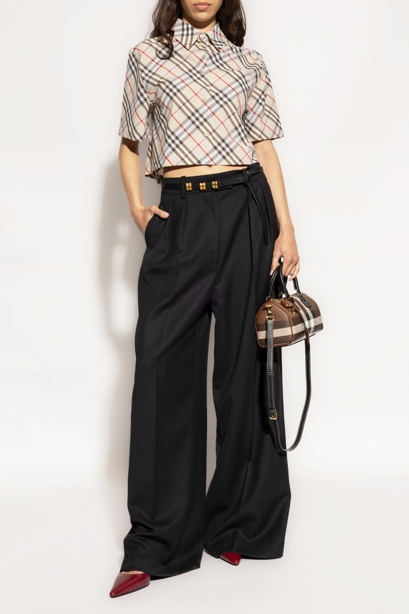 Burberry Short plaid shirt | Women's Clothing | Vitkac
